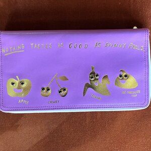 Authentic Pink/Gold Paris House clutch, NWOT.